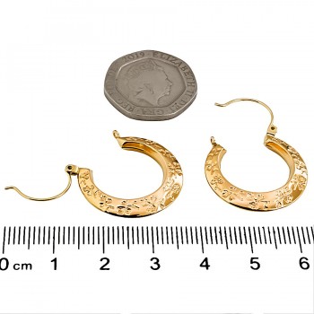 9ct gold 1.7g Hoop Earrings